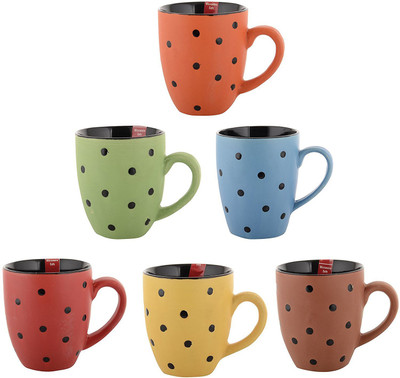 

CROCKTO Ceramic(Multicolor, Pack of 6)