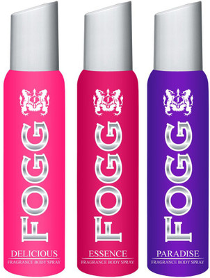 

Fogg Delicous, Essence, Paradise Body Spray - For Women(120 ml, Pack of 3)