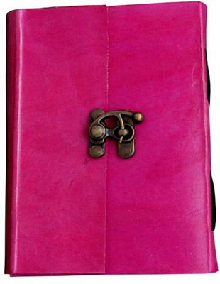 

ININDIA A5 Diary(Handmade DiaryNotebook for Office / Home / Craft / Art Use With C lock, Pink)