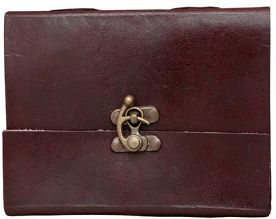 

ININDIA A5 Diary(Handmade DiaryNotebook for Office / Home / Craft / Art Use With C lock, Brown)