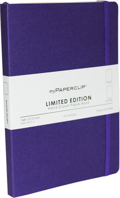 

Mypaperclip A5 Notebook(192 Plain Pages Limited Edition, Purple)
