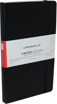 

Mypaperclip Regular Notebook(192 Ruled Pages Limited Edition, Black)