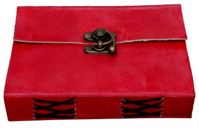 

ININDIA A5 Diary(Handmade DiaryNotebook for Office / Home / Craft / Art Use With C lock, Red)