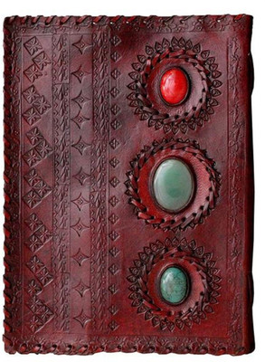 

ININDIA A5 Diary(Real Vintage Hunter Leather Handmadepaper Notebook Diary For office Home to Write Poem Daily Update - Size of (H) 10*(L) 7, Brown)