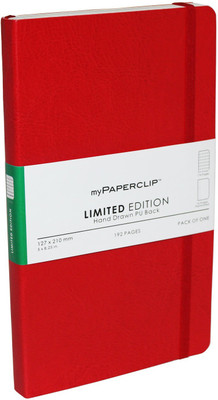 

Mypaperclip Regular Notebook(192 Ruled Pages Limited Edition, Red)
