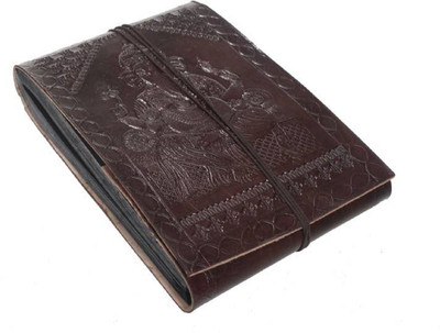 

ININDIA A6 Diary(Pure Genuine Real Vintage Leather Handmadepaper Phototalbum Diary For office Home to Write Poem Daily Update Size of 10*7, Brown)