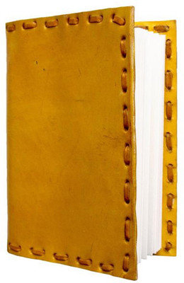 

ININDIA A5 Diary(Handmade 100% Pure Leather Diary for Office Home Daily Use Without C Lock, Yellow)