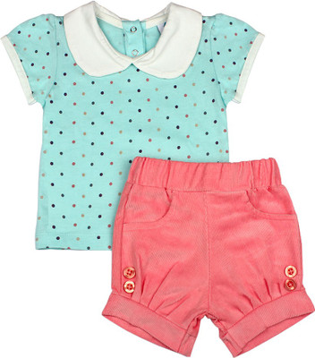 

Cuddledoo Girls Casual Top Shorts(Blue