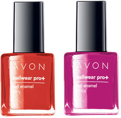 Avon Anew Nailwear Pro + Electric Shades fiery - hottie(Pack of 2)