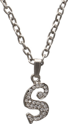 SmsTraders S-Alphabet Pendant Silver Alloy Pendant Set