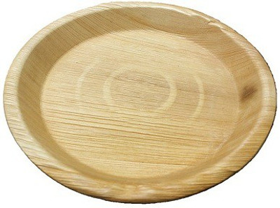 

Ezee Eco Friendly Areca Leaf Round Plate 10" 10 pcs Dinner Plates(Pack of 20)