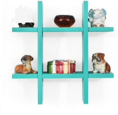 

The New Look Plus Style Shelf Wooden Wall Shelf(Number of Shelves - 2, Blue)