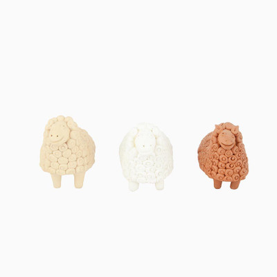 

Lodestar Decor Lodestar Terracotta sheeps Decorative Showpiece - 17.5 cm(Terracotta, Beige, White, Brown)
