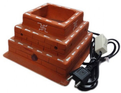 

Dharohar The heritage Yagnesh Electric Hawan Kund Decorative Showpiece - 12.7 cm(Terracotta, Brown)