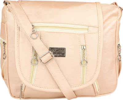 

Nishika Collection Women Casual Gold PU Sling Bag