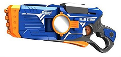 

Montez 180° Moveable Blaze Storm Manual Soft Foam Bullets Battle Gun for kids(Multicolor)