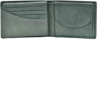 

Leather Zentrum Men Green Genuine Leather Wallet(8 Card Slots)