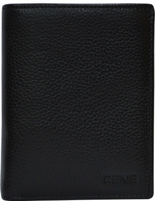

Rene Men Black Genuine Leather Wallet(9 Card Slots)