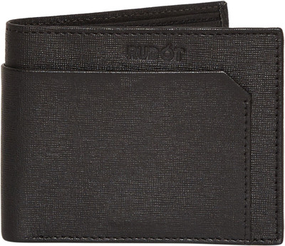 

Rudot Men Black Genuine Leather Wallet(8 Card Slots)