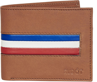 

Rudot Men Tan Genuine Leather Wallet(8 Card Slots)