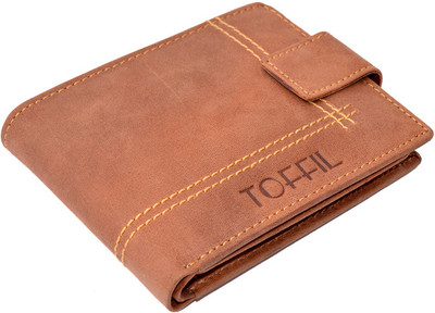 

Toffil Men Brown Genuine Leather Wallet(6 Card Slots), Sandy brown