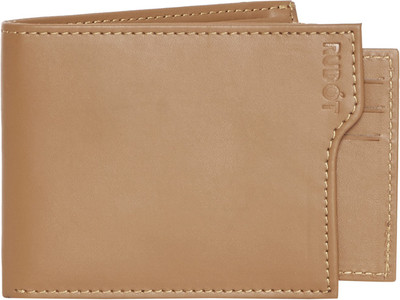

Rudot Men Tan Genuine Leather Wallet(9 Card Slots)