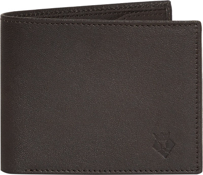 

Rudot Men Brown Genuine Leather Wallet(6 Card Slots), Dark brown