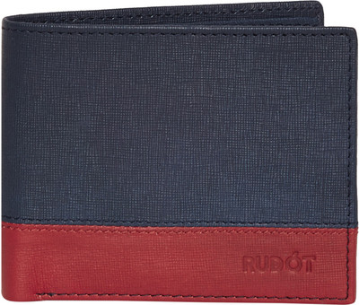 

Rudot Men Blue Genuine Leather Wallet(8 Card Slots)