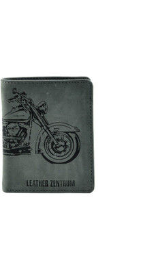 

Leather Zentrum Men Green Genuine Leather Wallet(8 Card Slots)