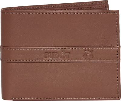 

Rudot Men Brown Genuine Leather Wallet(7 Card Slots), Coffy brown