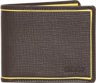 

Rudot Men Brown Genuine Leather Wallet(8 Card Slots), Drak brown