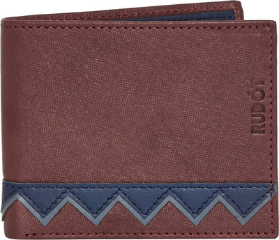 

Rudot Men Brown Genuine Leather Wallet(8 Card Slots), Maroon