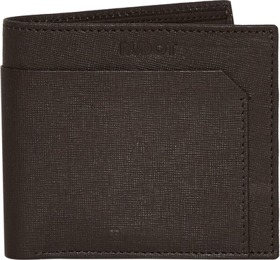 

Rudot Men Brown Genuine Leather Wallet(8 Card Slots), Dark brown
