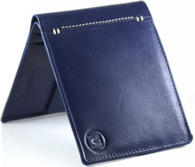

Mansome Men Blue Genuine Leather Wallet(6 Card Slots), Royal blue