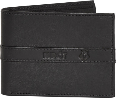 

Rudot Men Black Genuine Leather Wallet(12 Card Slots), Blue