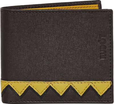 

Rudot Men Brown Genuine Leather Wallet(8 Card Slots), Dark brown