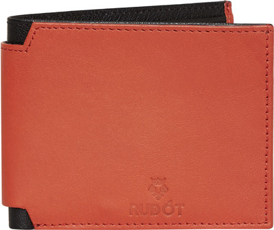 

Rudot Men Red Genuine Leather Wallet(8 Card Slots)