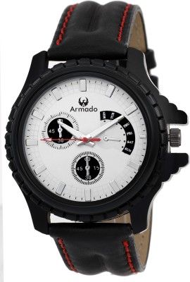 Armado AR-053 Black And White Chronograph Pattern Watch  - For Men   Watches  (Armado)