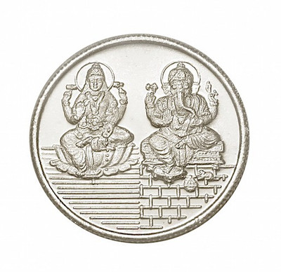 

Arkina Diamonds Laxmi ganesha coin Silver Yantra