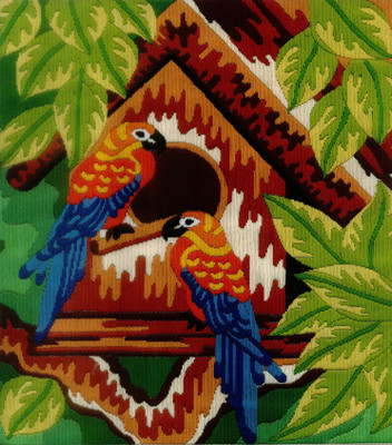

Anchor Stitch Kit-Colourful Parrots