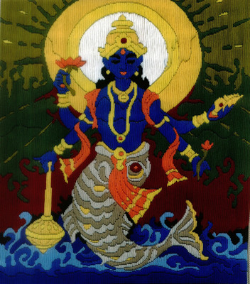

Anchor Stitch Kit-Vishnu Matsya Avtar