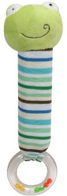 

Stephan Baby Ultra Soft Plush Chewbie Squeaker Rattle, Fred The Frog Rattle(Multicolor)
