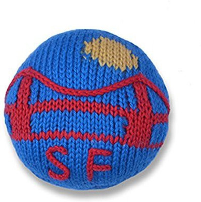 

Estella Hand Knit Organic Golden Gate Bridge Rattle Baby Toy Rattle(Gold)