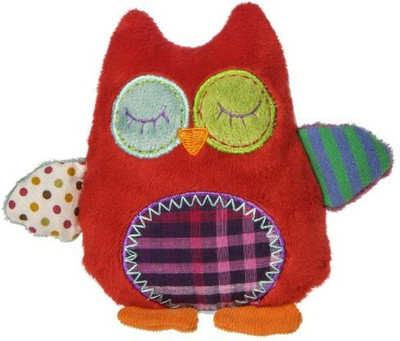 

Mary Meyer Natural Life Baby Animal Plush Rattle, Whooo Loves You Owl Rattle(Multicolor)