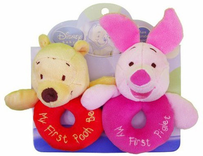 

Kids Preferred Disney Baby, Plush Ring Rattles - Winnie The Pooh And Piglet Rattle(Multicolor)