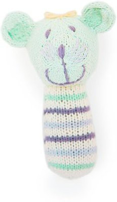 

Finn + Emma | Mini Rattle | Baby Girl | Sophie The Mouse | 100% Organic & Eco-Friendly | Hand Knit & Fair Trade Rattle(Multicolor)