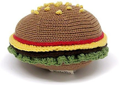 

Estella Hand Knit Organic Hamburger Rattle Baby Toy Rattle(Multicolor)
