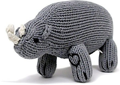 

Estella Hand Knit Organic Rhino Rattle Baby Toy Rattle(Multicolor)