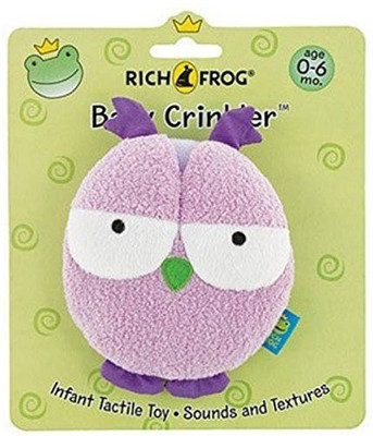 

Rich Frog Owl Crinkler Baby Crinkle Toy, Purple - 4" Rattle(Purple)