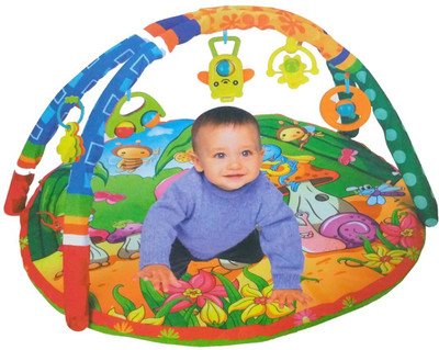 

HALO NATION Colorful Baby Gym with Soft & Cozy Mat & Musical Toys - Activity PlayMat for Toddlers Rattle(Multicolor)